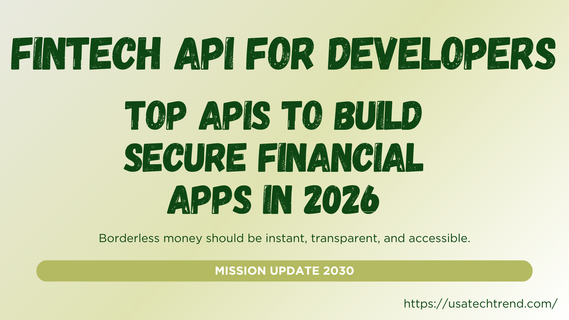 Fintech API for Developers: Top APIs to Build Secure Financial Apps in 2026